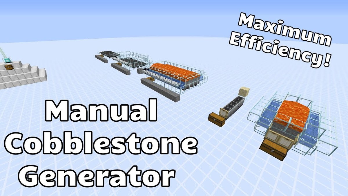 Compact & Efficient Cobblestone Generator Layouts for Minecraft Players